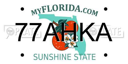 77AHKA Florida License Plate