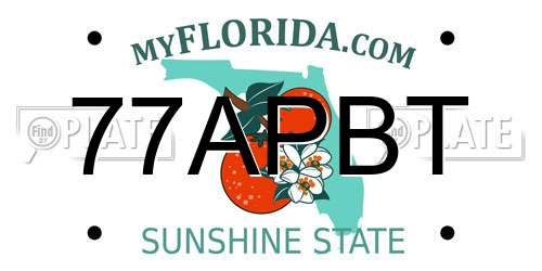 77APBT Florida License Plate