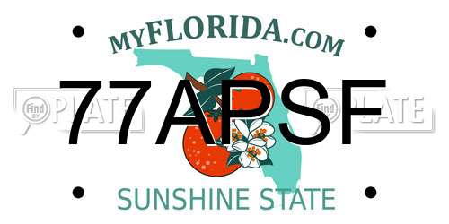 77APSF Florida License Plate