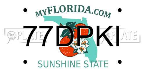 77DPKI Florida License Plate