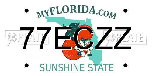 77ECZZ Florida License Plate