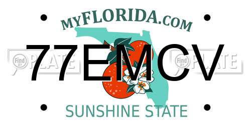 77EMCV Florida License Plate