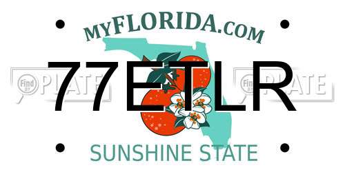 77ETLR Florida License Plate