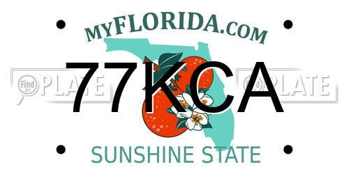 77KCA Florida License Plate