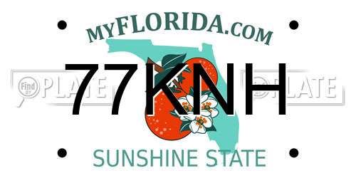 77KNH Florida License Plate