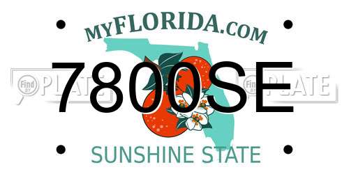 7800SE Florida License Plate