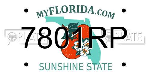 7801RP Florida License Plate