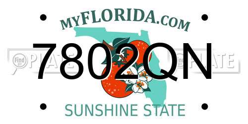 7802QN Florida License Plate