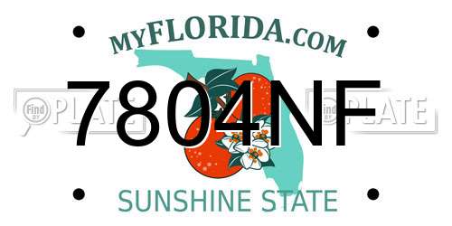 7804NF Florida License Plate