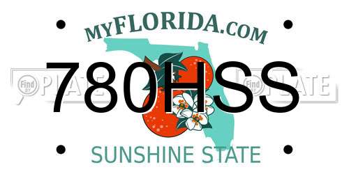 780HSS Florida License Plate