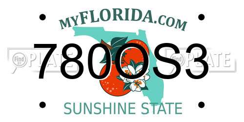 780OS3 Florida License Plate