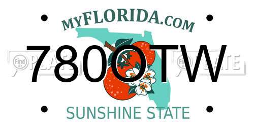 780OTW Florida License Plate