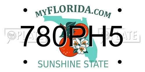 780PH5 Florida License Plate