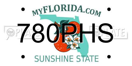 780PHS Florida License Plate