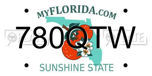 780QTW Florida License Plate