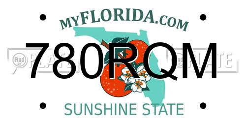 780RQM Florida License Plate