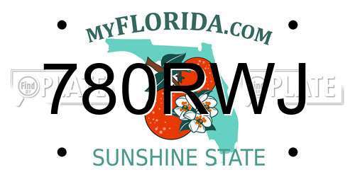 780RWJ Florida License Plate