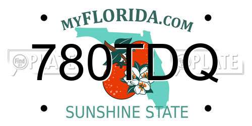 780TDQ Florida License Plate