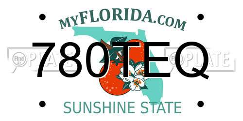 780TEQ Florida License Plate