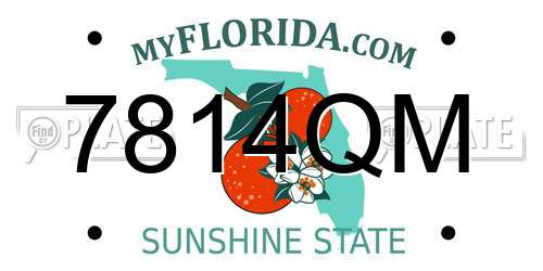7814QM Florida License Plate