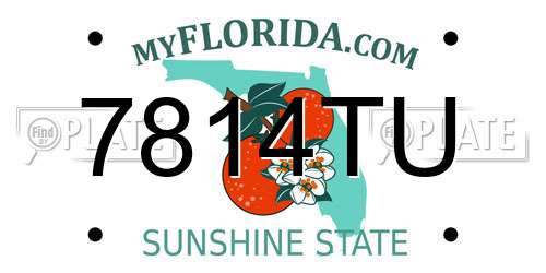 7814TU Florida License Plate