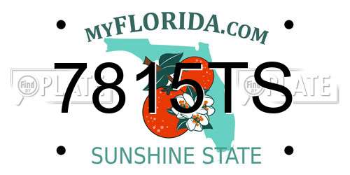 7815TS Florida License Plate