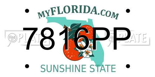 7816PP Florida License Plate