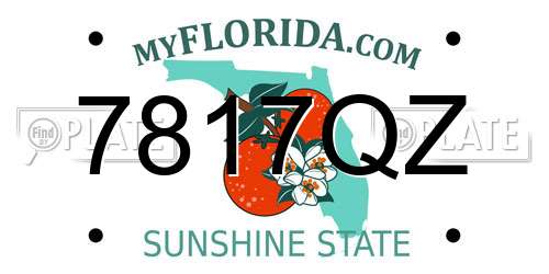 7817QZ Florida License Plate