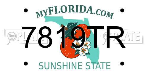 7819TR Florida License Plate