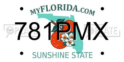 781PMX Florida License Plate