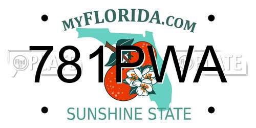 781PWA Florida License Plate