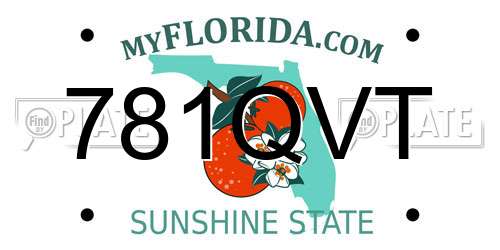 781QVT Florida License Plate