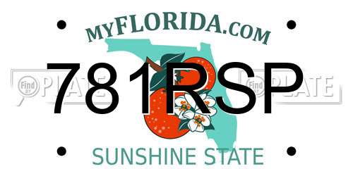 781RSP Florida License Plate