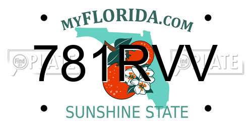 781RVV Florida License Plate