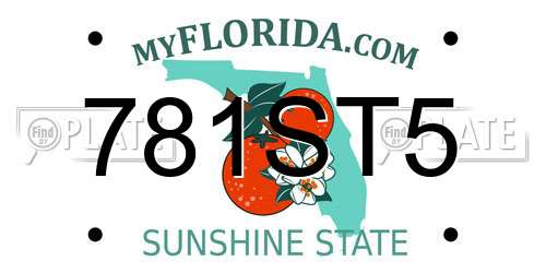 781ST5 Florida License Plate