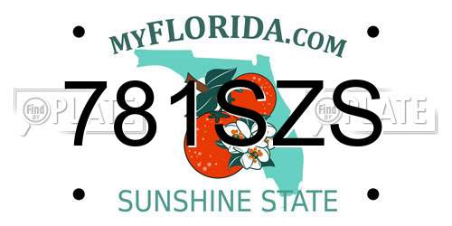 781SZS Florida License Plate