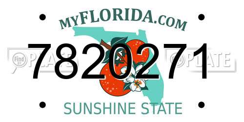 7820271 Florida License Plate