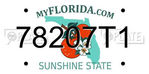 78207T1 Florida License Plate