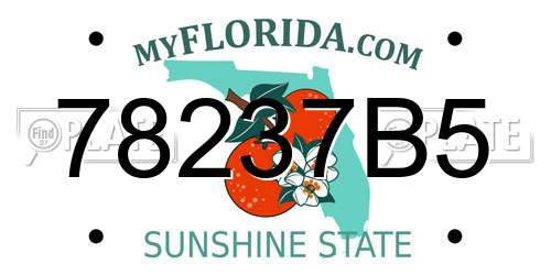 78237B5 Florida License Plate