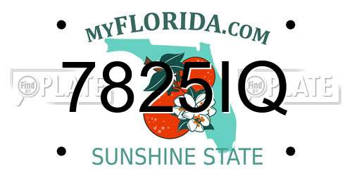 7825IQ Florida License Plate