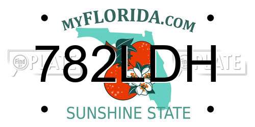 782LDH Florida License Plate
