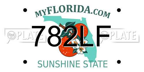 782LF Florida License Plate