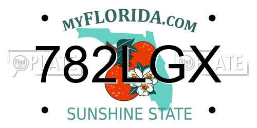 782LGX Florida License Plate