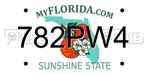 782PW4 Florida License Plate