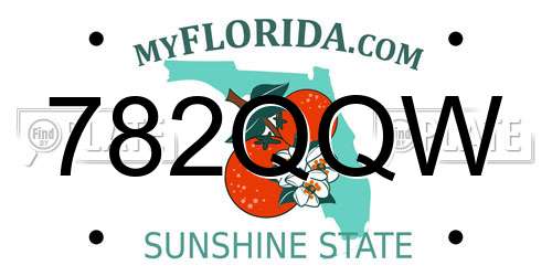 782QQW Florida License Plate