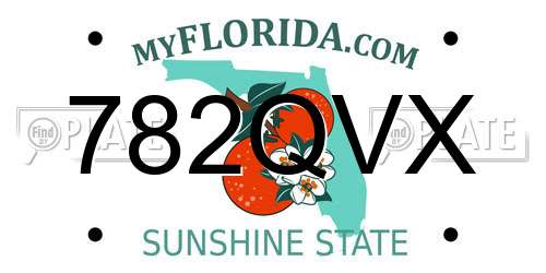 782QVX Florida License Plate
