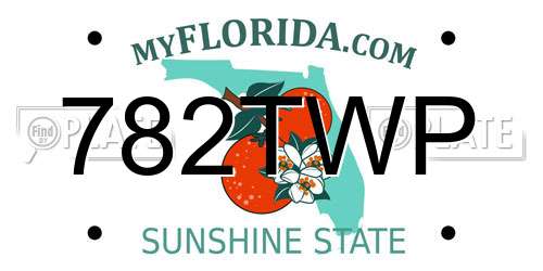 782TWP Florida License Plate