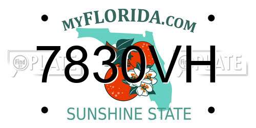 7830VH Florida License Plate