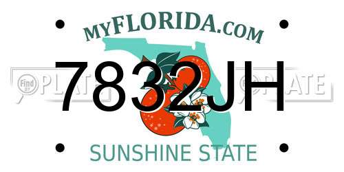 7832JH Florida License Plate