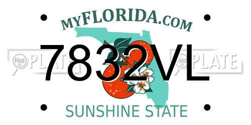 7832VL Florida License Plate